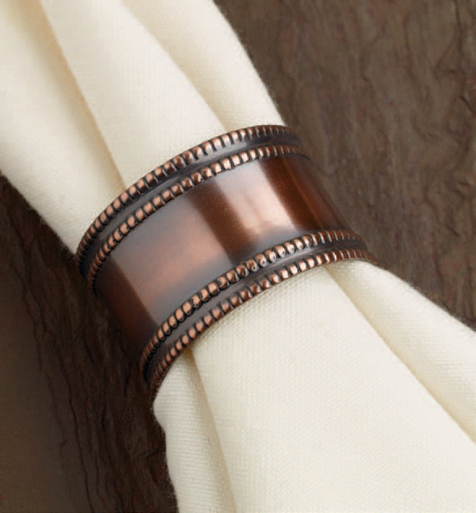 Antique Copper Band Napkin Ring