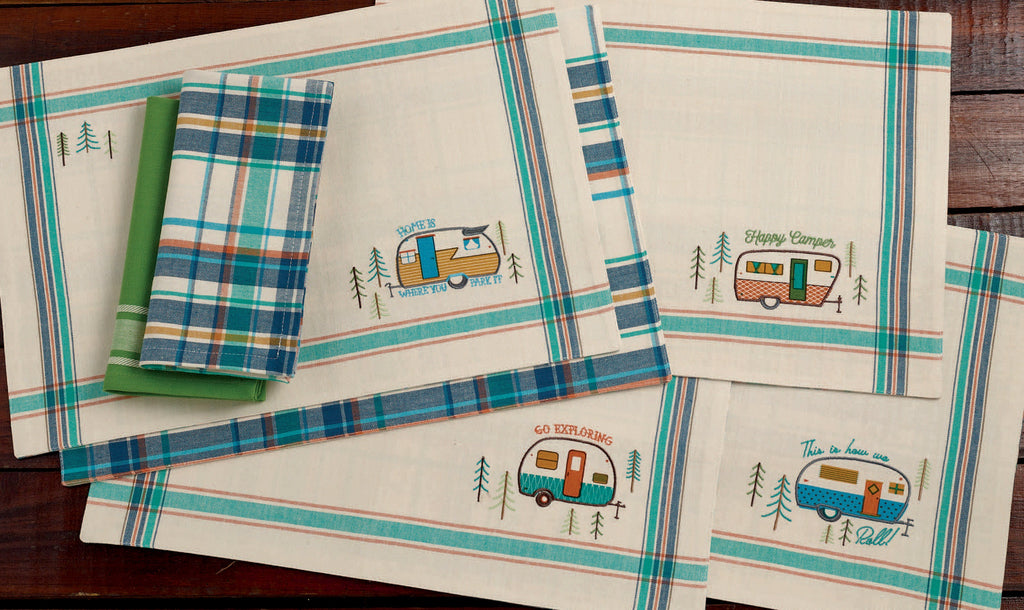 Happy Camper Plaid Napkin