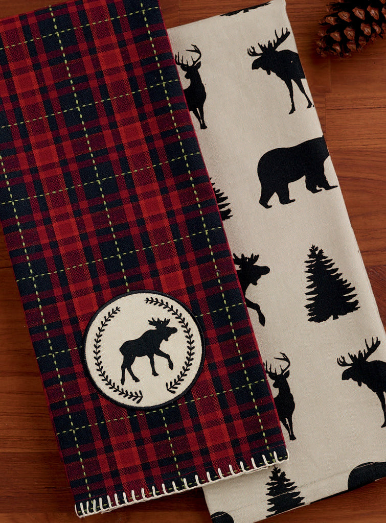 Moose Woods Dishtowel Set of 2