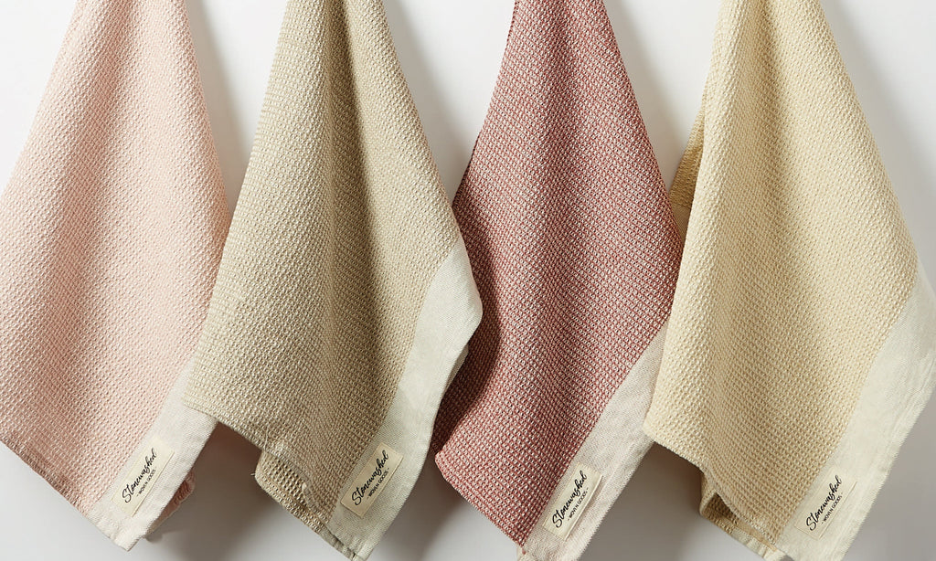 Pink Quartz Washed Waffle Dishtowel
