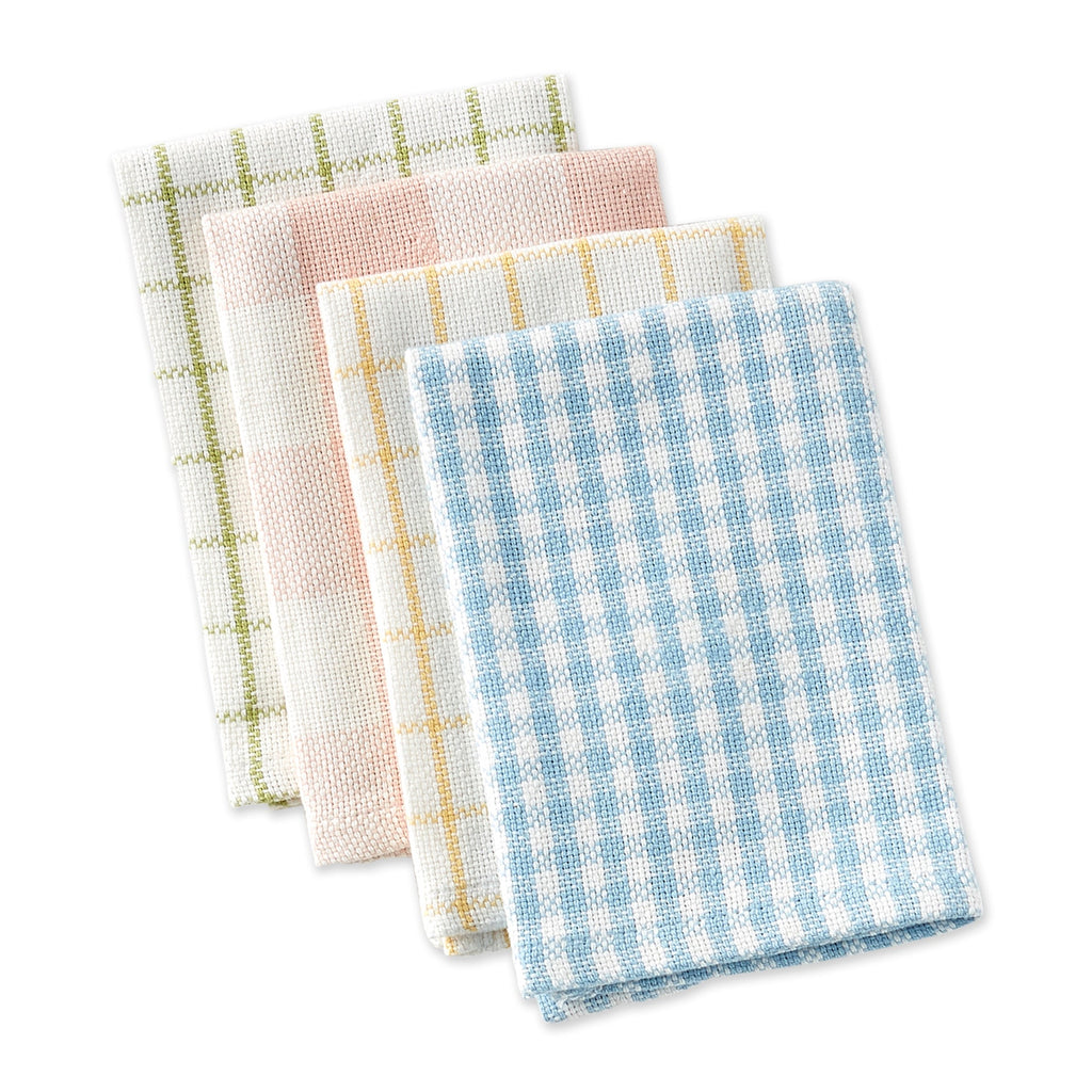 Garden Plaids Dishcloth Set of 4