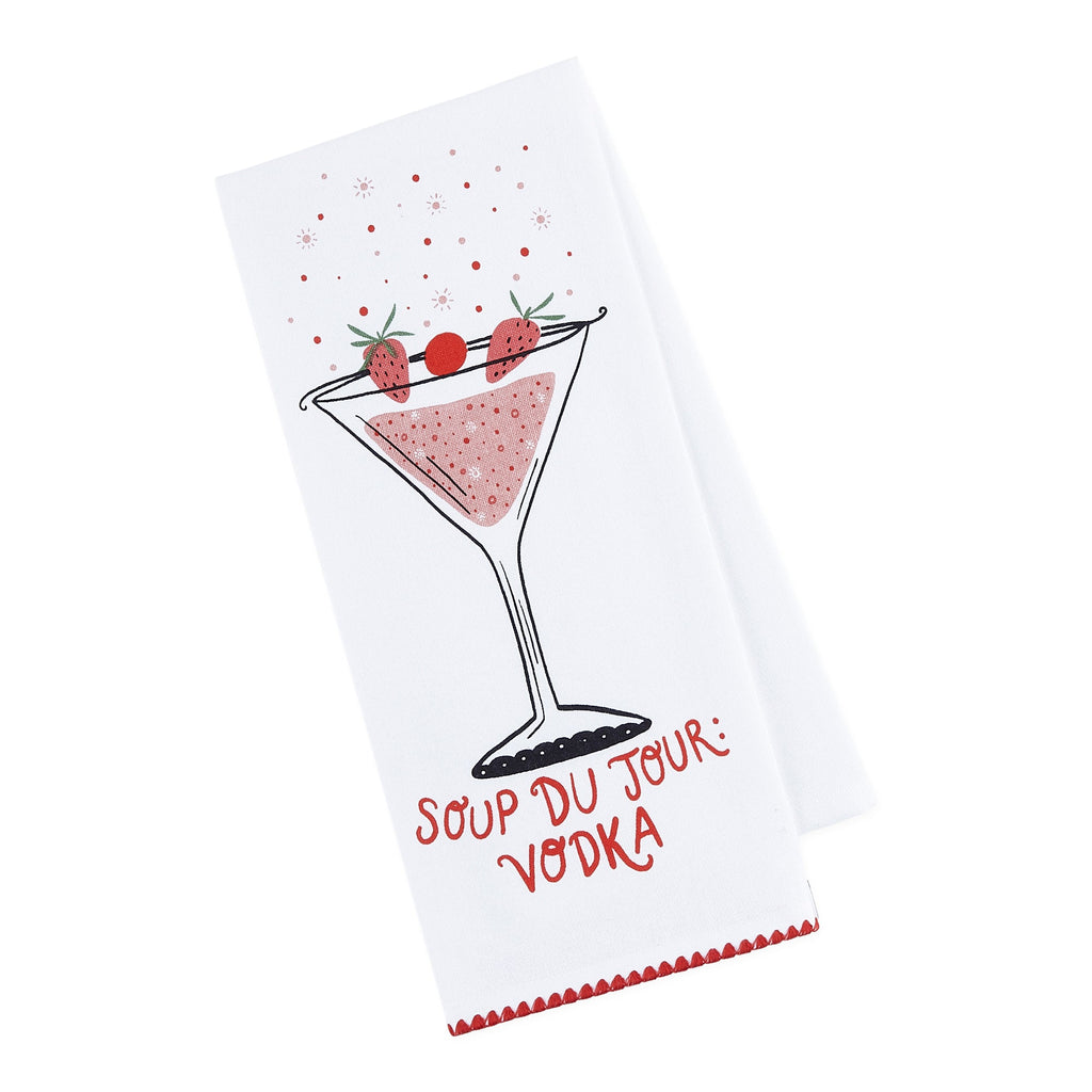 Sassy Cocktails Printed Dishtowels