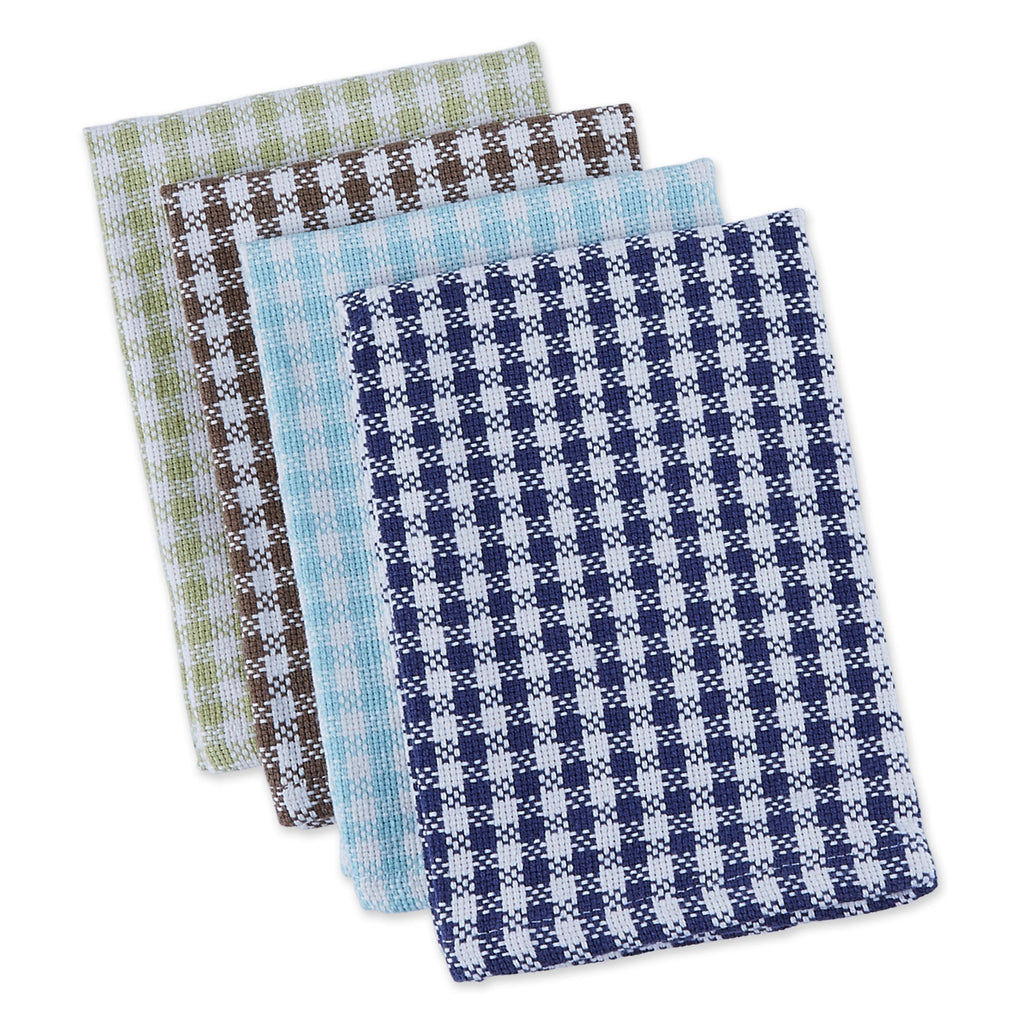 Lake Checks Heavyweight Dishcloth Set of 4