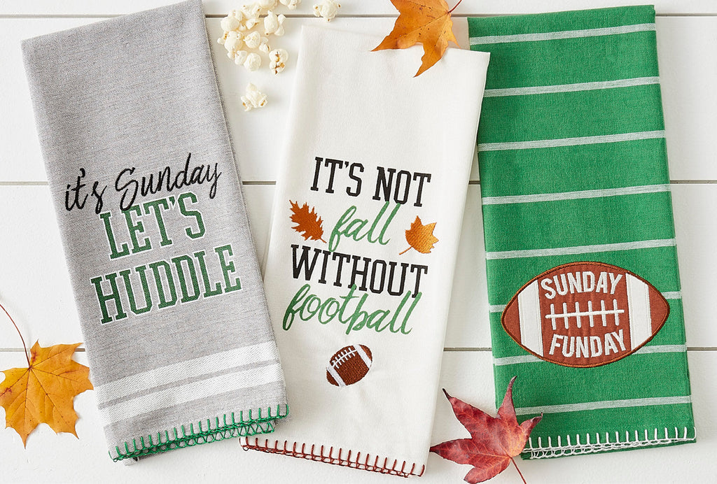 Lets Huddle Embellished Dishtowel