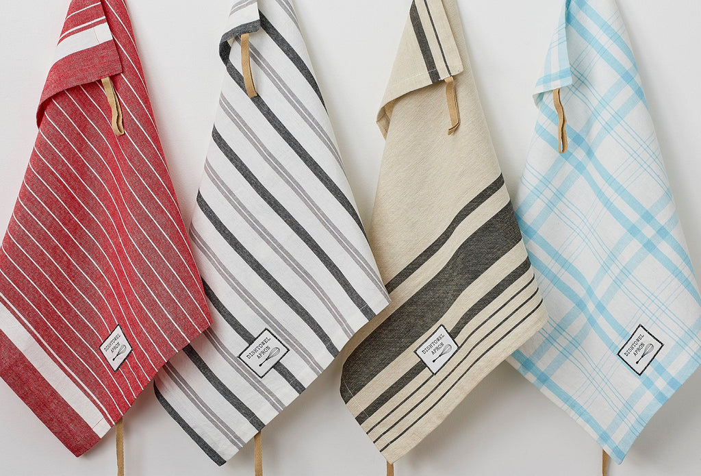 Dishtowel Apron - Red Classic Stripe