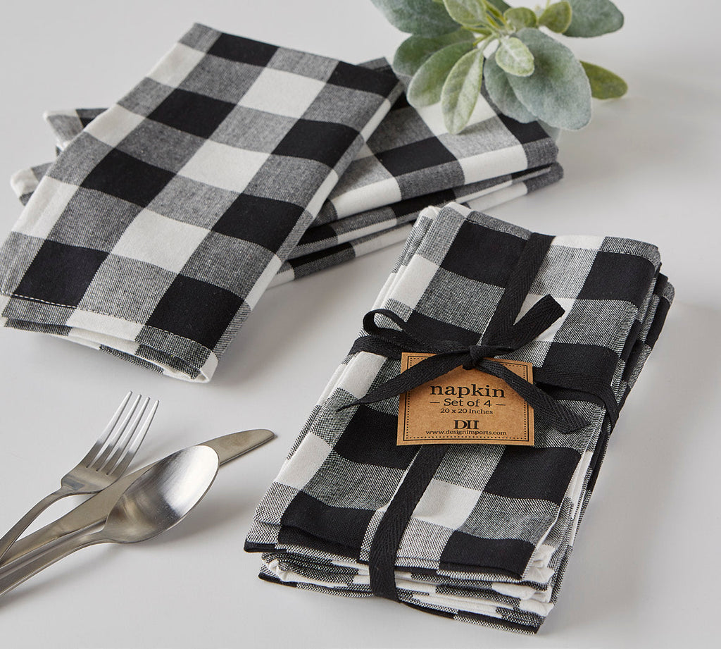 Farmhouse Buffalo Check Napkin Set Of 4