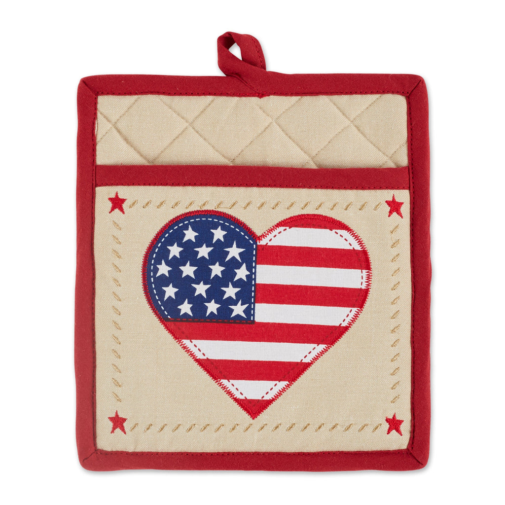 Americana Love Potholder Gift Set