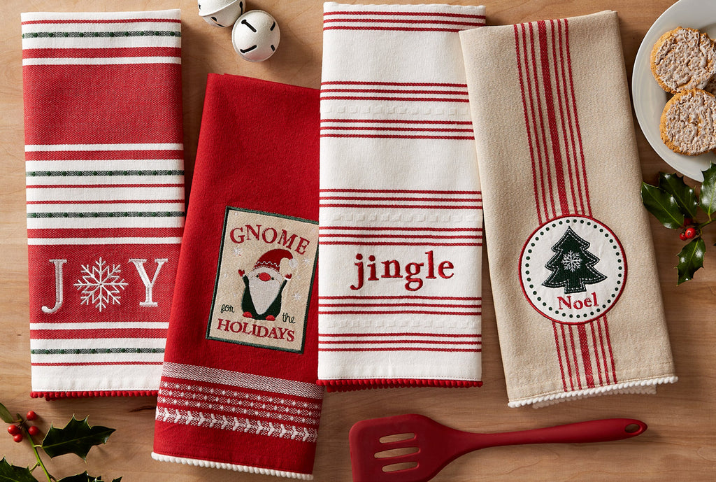 Jingle Embroidered Dishtowel