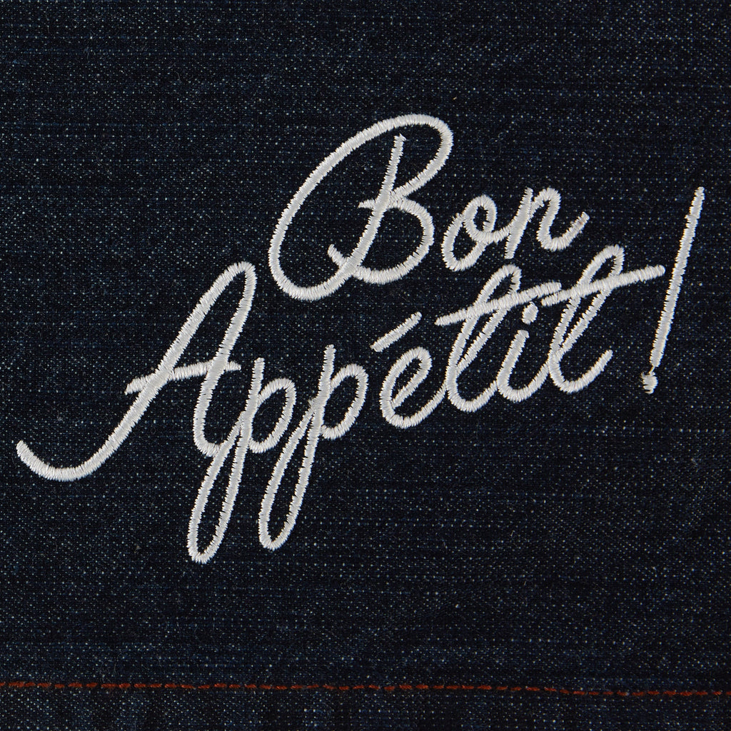 Bon Appetit Denim Embroidered Placemat