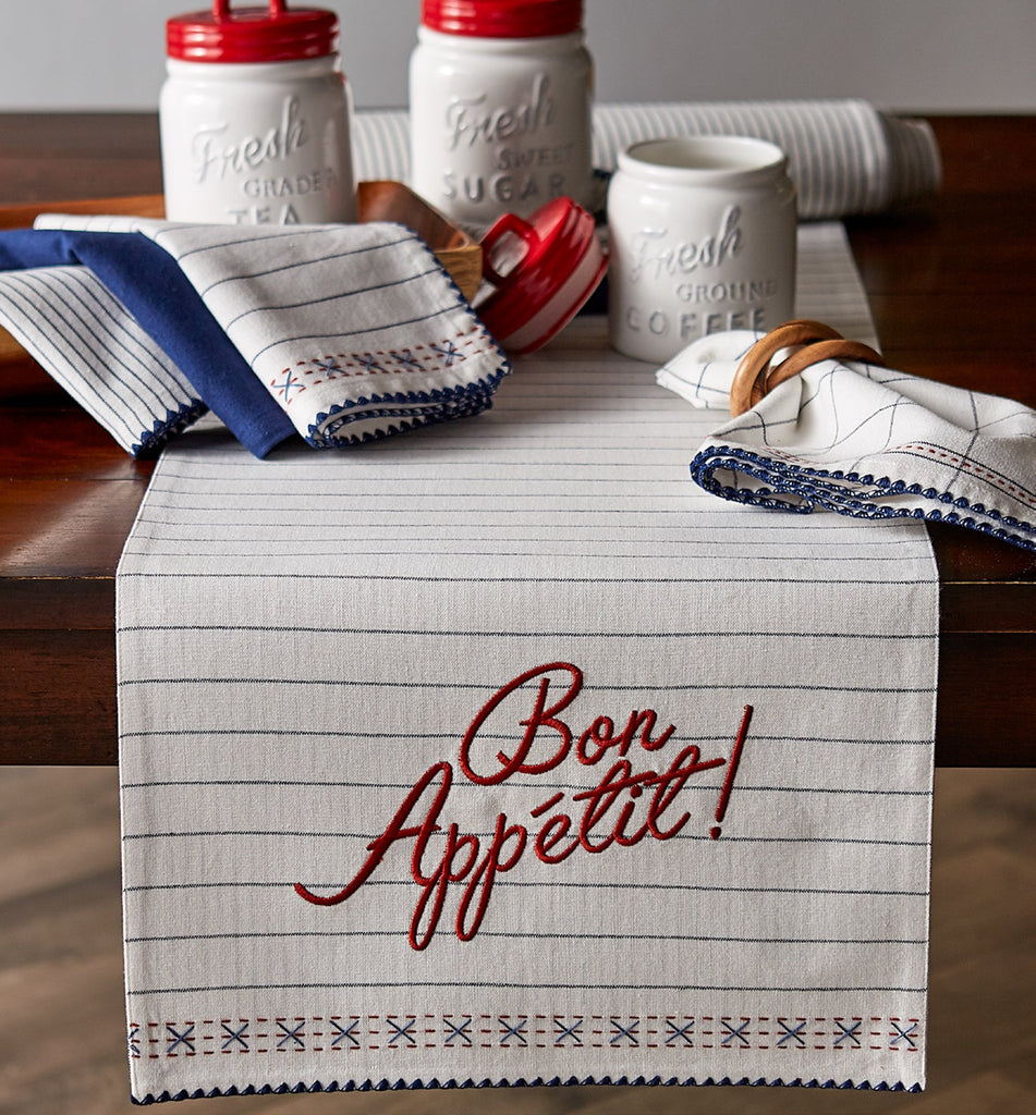 Bon Appetit Embellished Table Runner