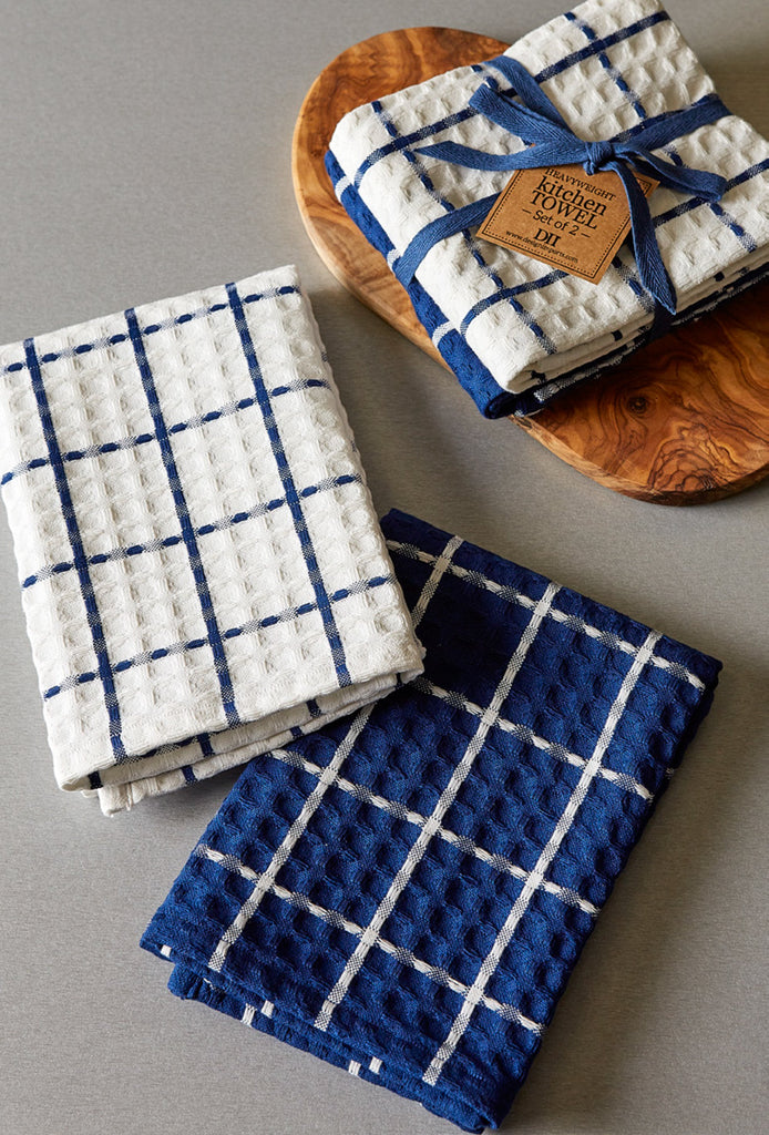 Kitchen Windowpane Waffle Dishtowel Set Of 2