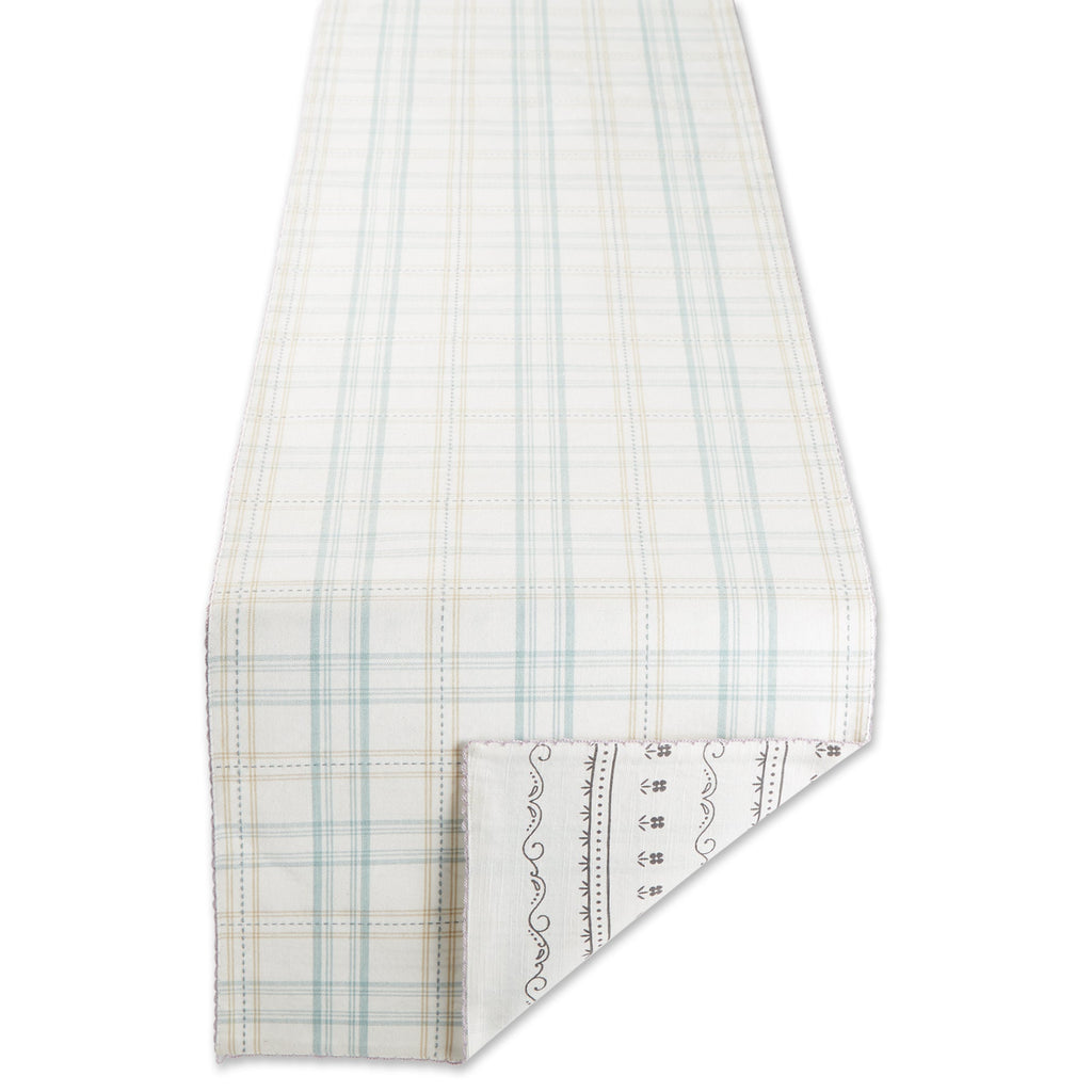 Cottontail Garden Plaid Table Runner