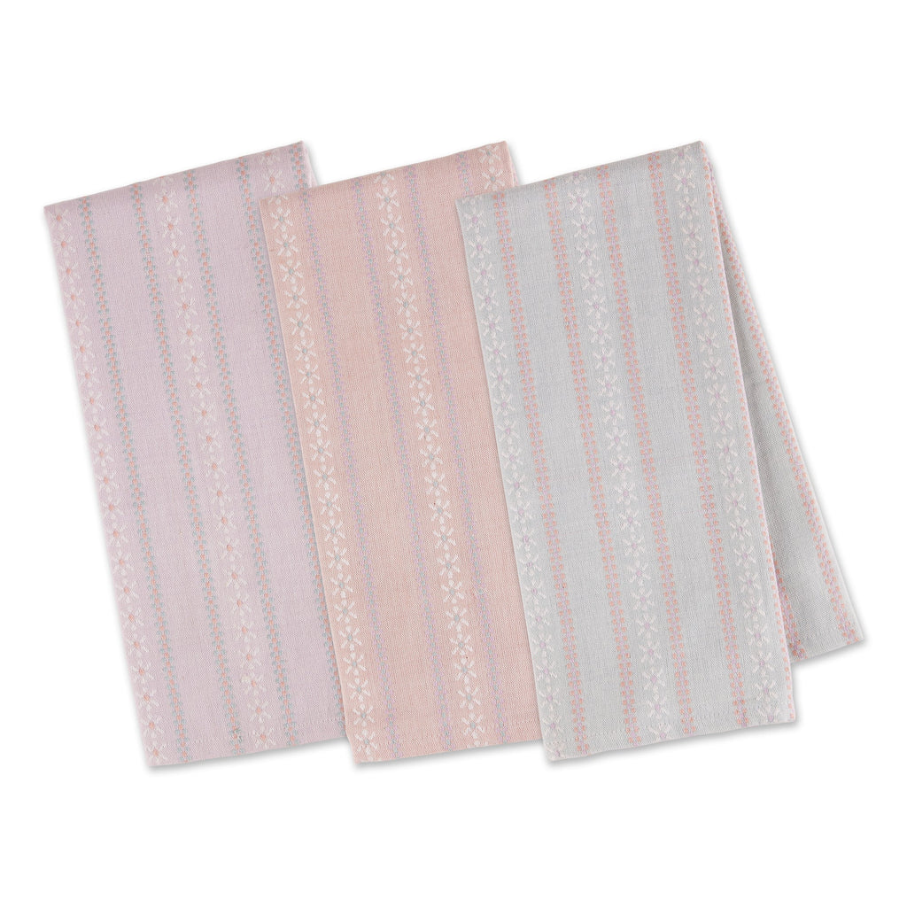 Daisy Dobby Dishtowel Set Of 3