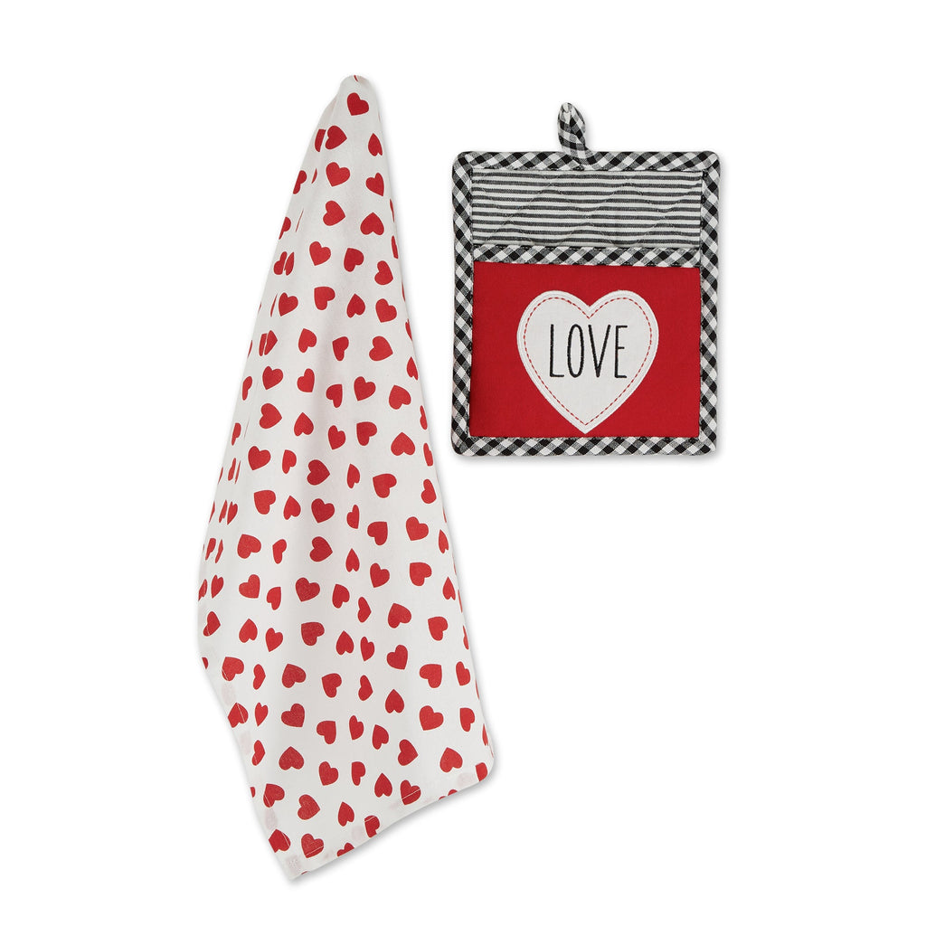 Heart Love Potholder Gift Set