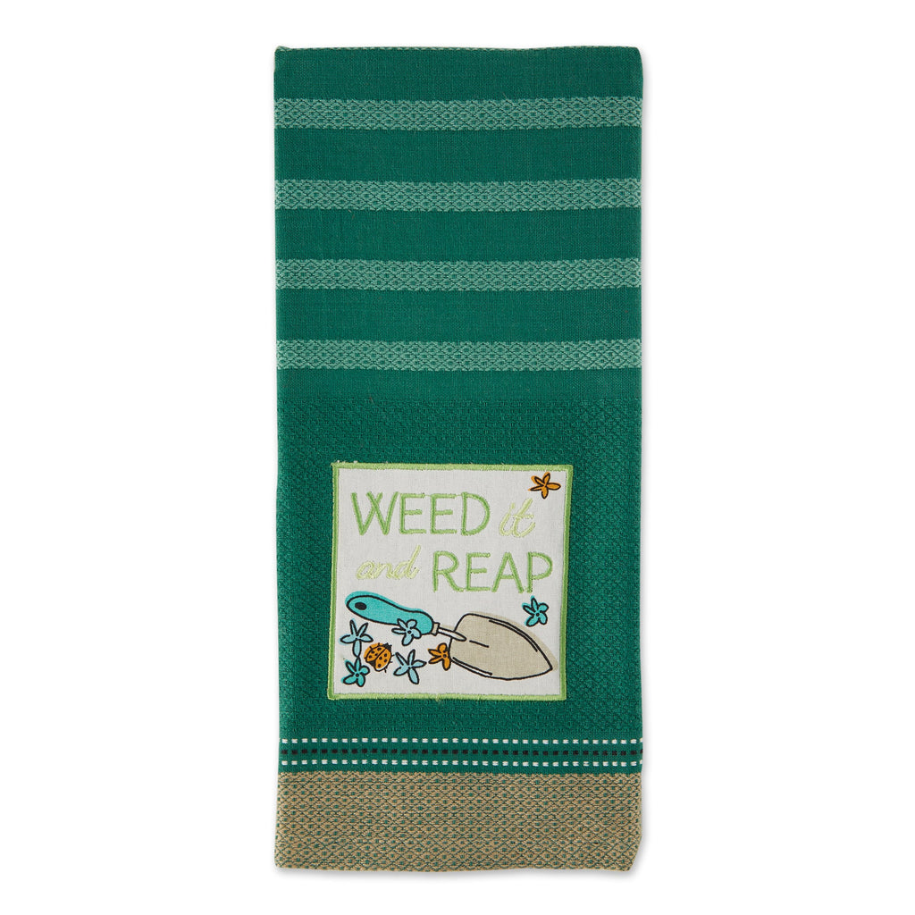 Weed It Embellished Dishtowel