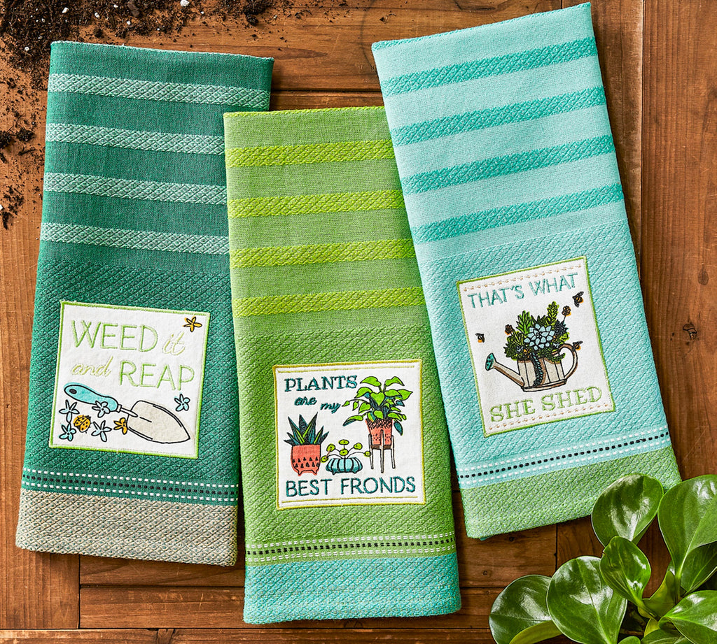 Best Fronds Embellished Dishtowel