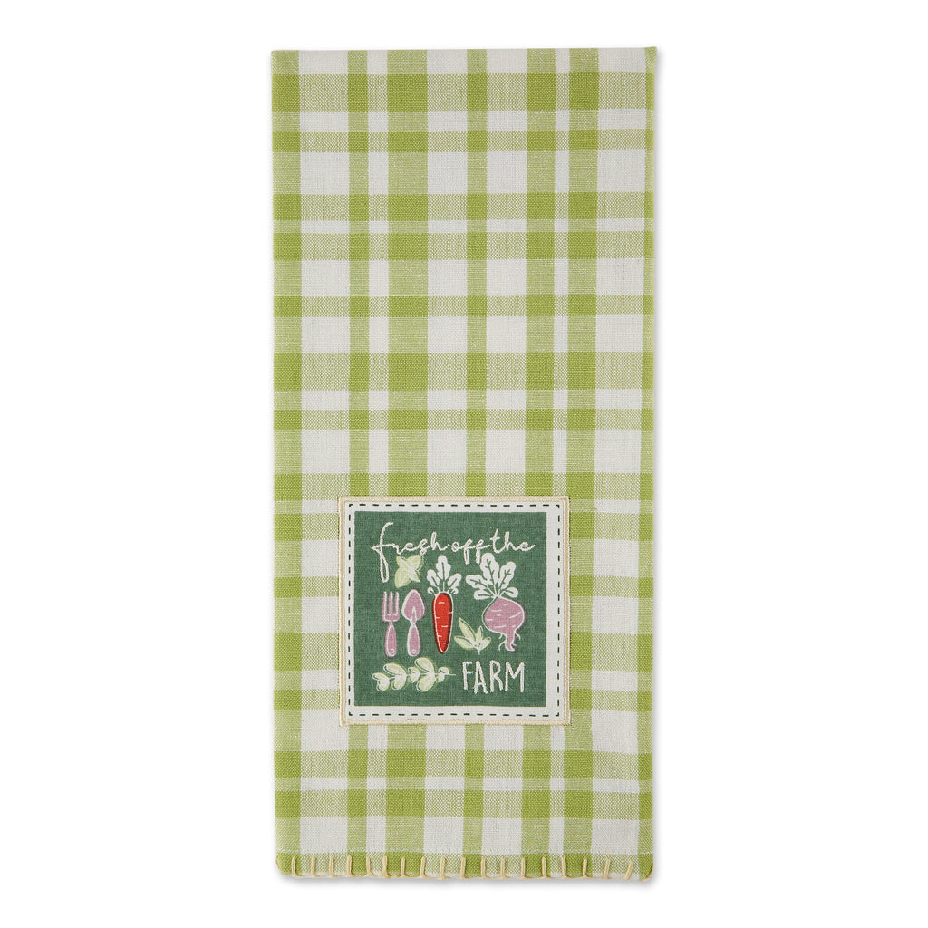 Fresh Farm Embellished Dishtowel