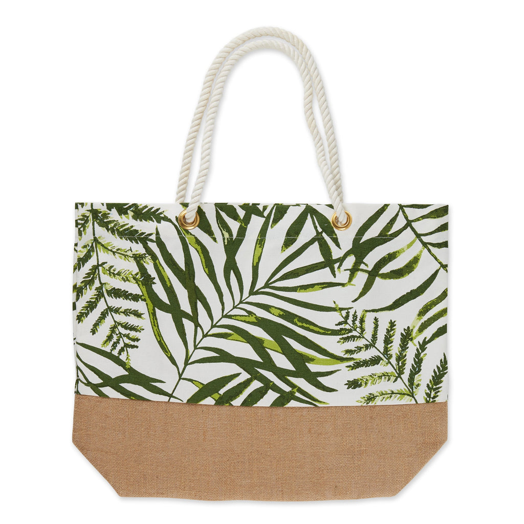 Island Palm Printed Tote