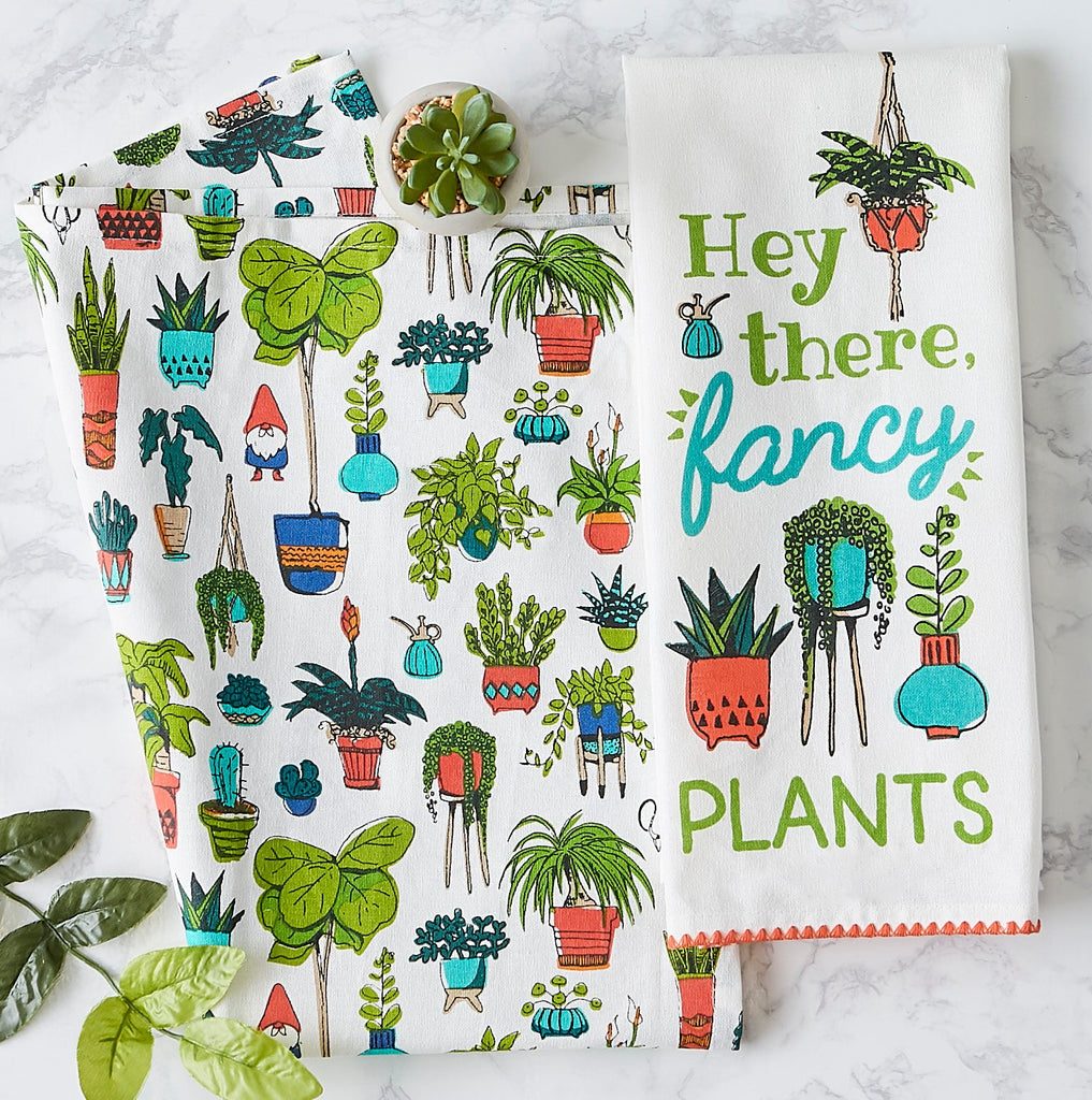 Hey There Fancy Plants Dishtowel Set Of 2