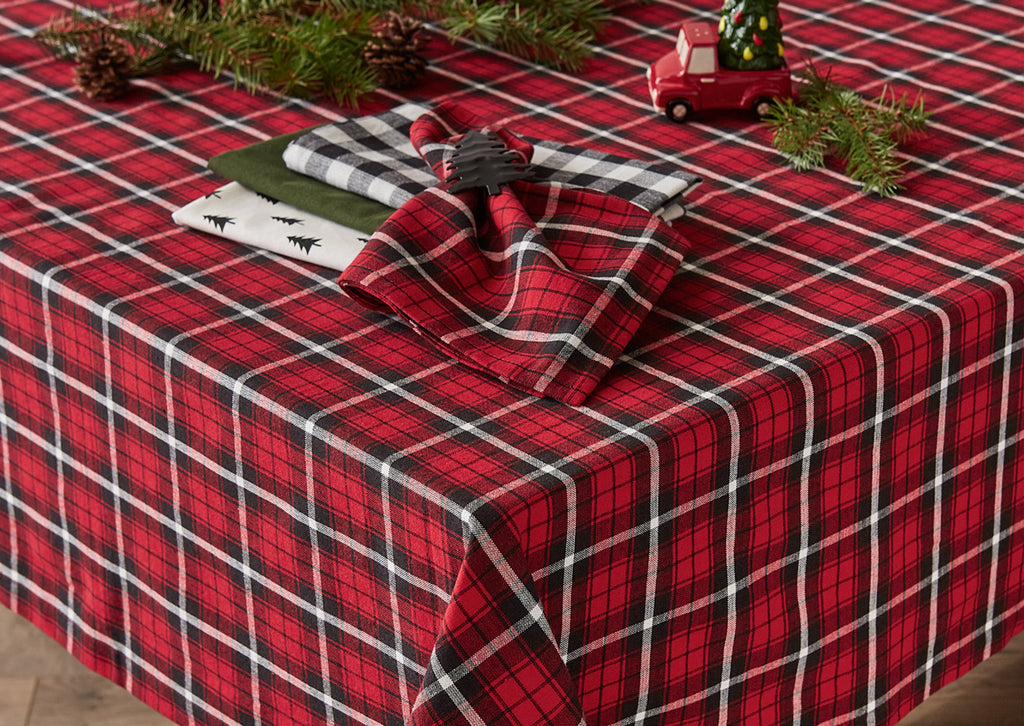 Glad Tidings Plaid Tablecloth -  60 X 84"