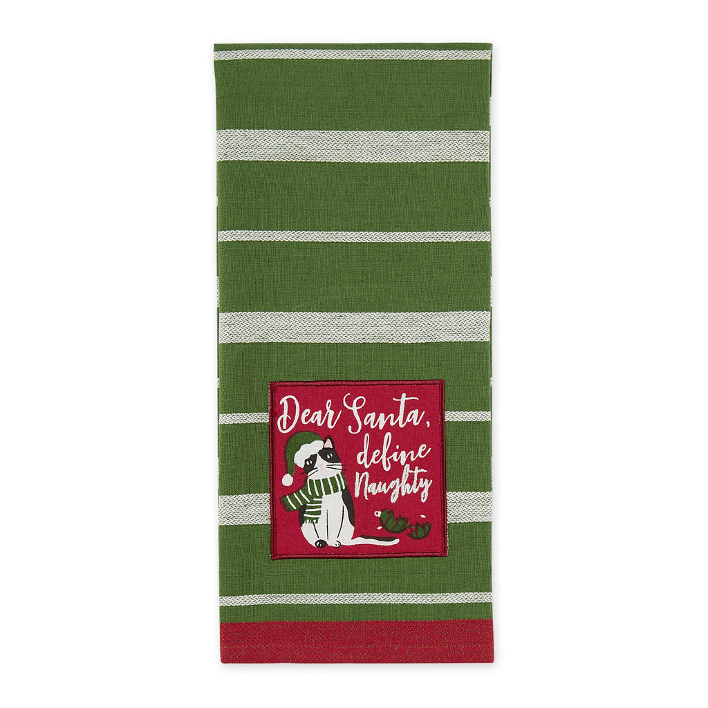 Dear Santa Embellished Dishtowel