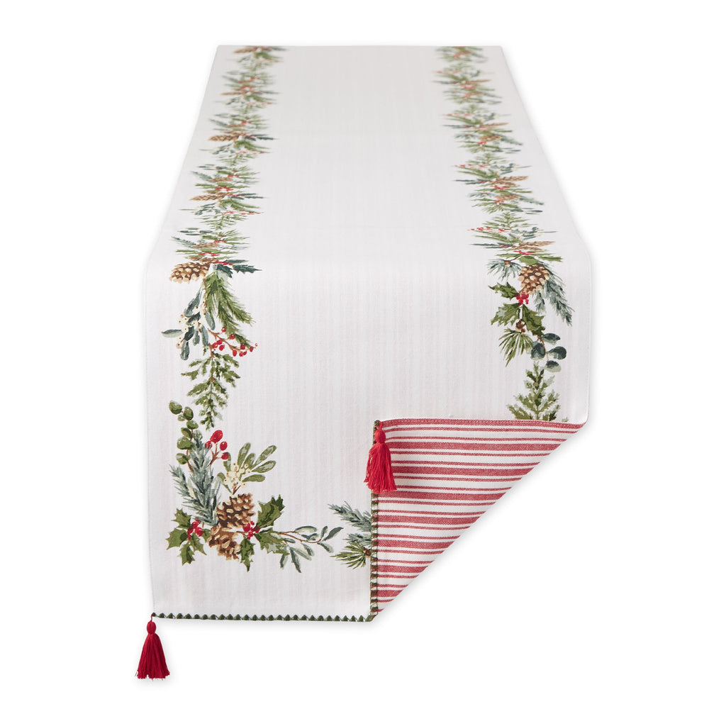 Boughs Of Holly Embellished Table Runner