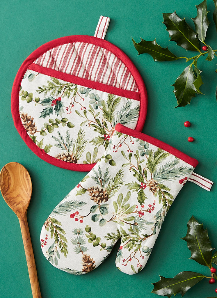 Holiday Sprigs Printed Potholder