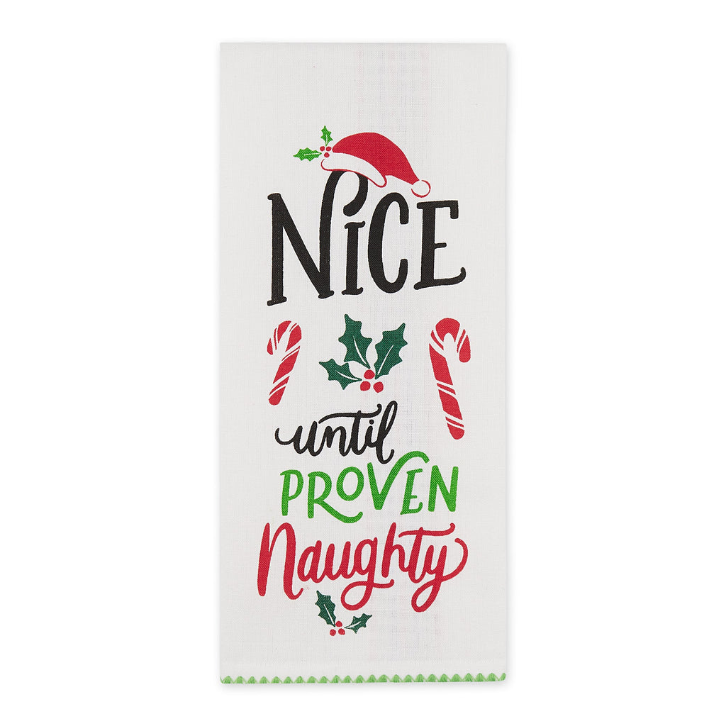 Naughty & Nice Dishtowel Set Of 2