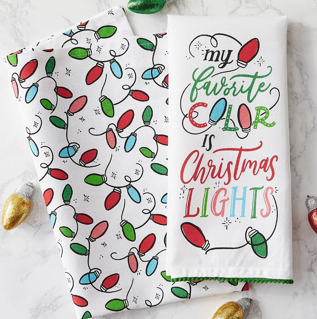 Christmas Lights Dishtowel Set Of 2