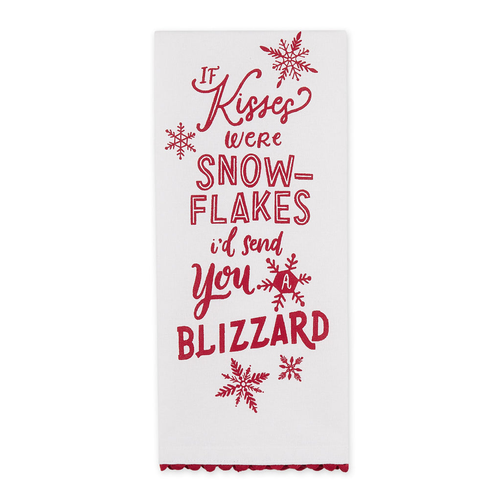 Snowflake Kisses Dishtowel Set Of 2