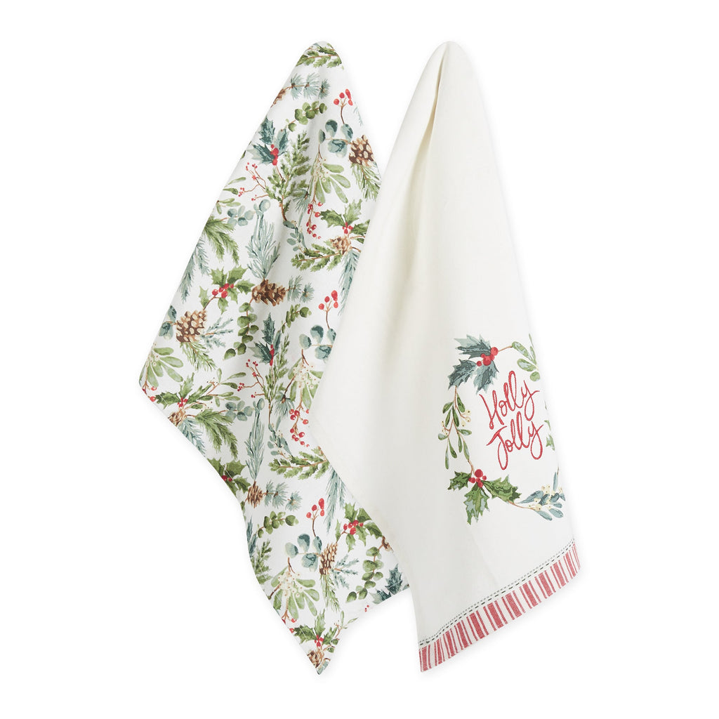 Holly Jolly Dishtowel Set Of 2