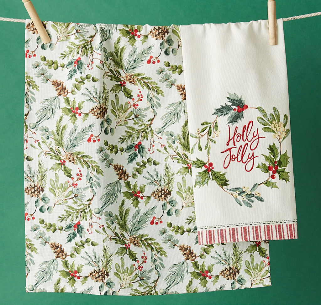 Holly Jolly Dishtowel Set Of 2