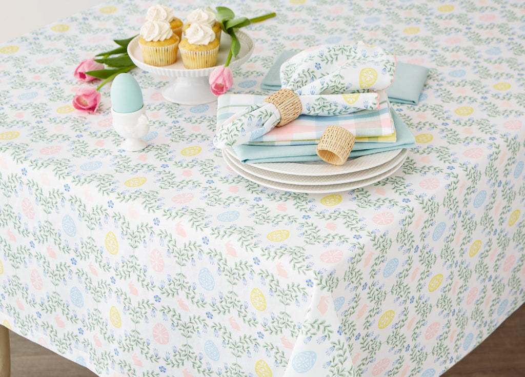 Easter Topiary Printed Tablecloth - 52 x 52"