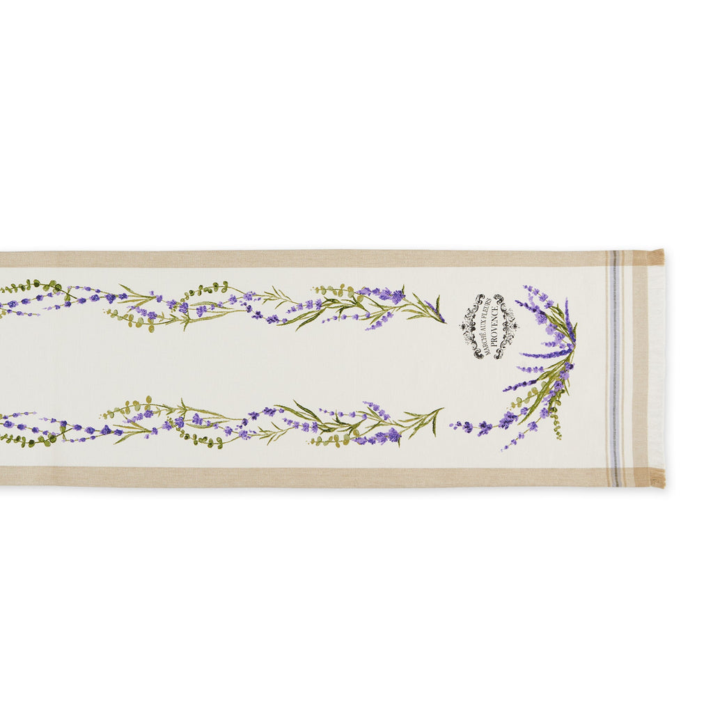 Lavender Garland Embellished Table Runner