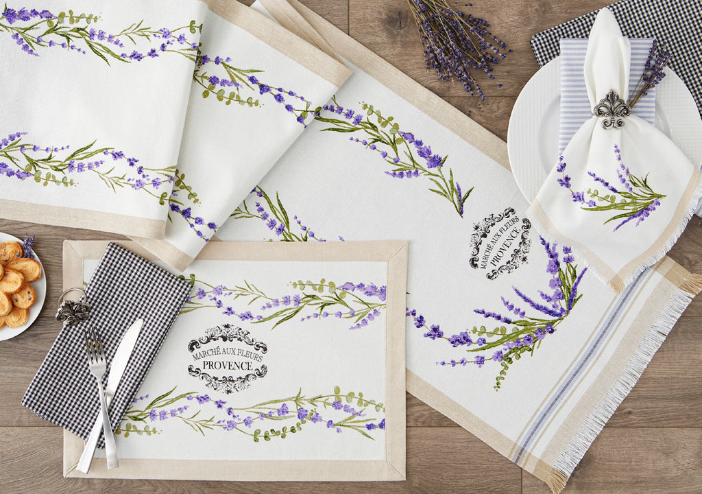 Lavender Sprigs Printed Napkin