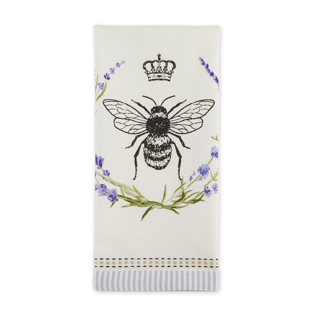 Royal Bee Embellished Dishtowel