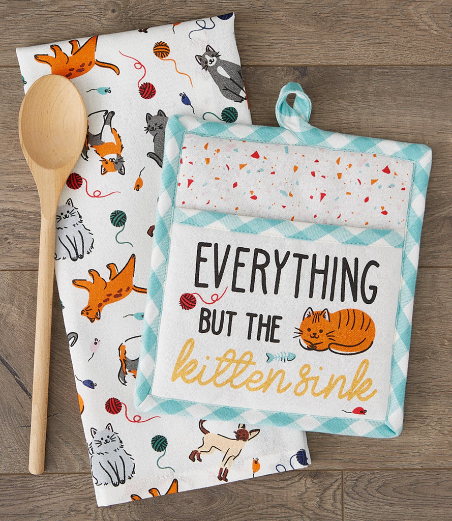 Everything but the Kitten Sink Potholder Gift Set