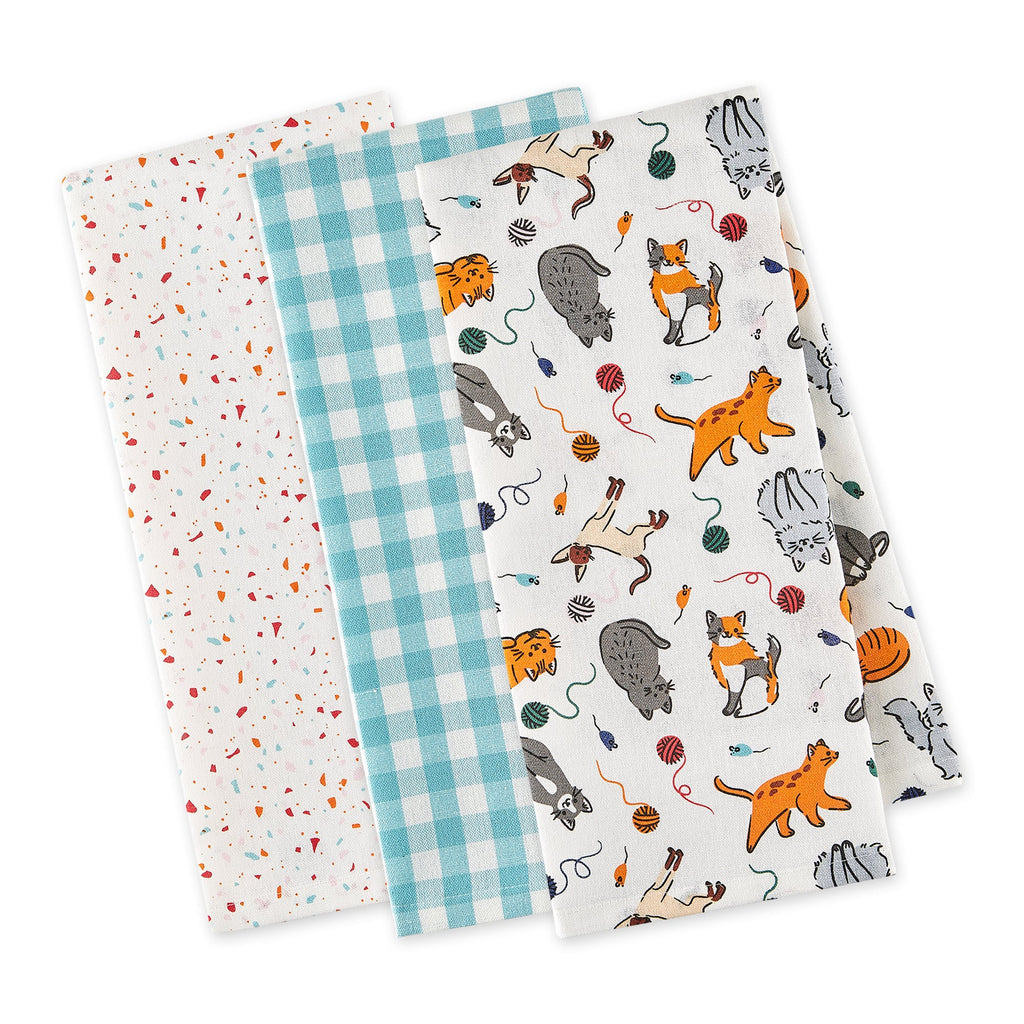 Feline Fine Dishcloth Set of 3