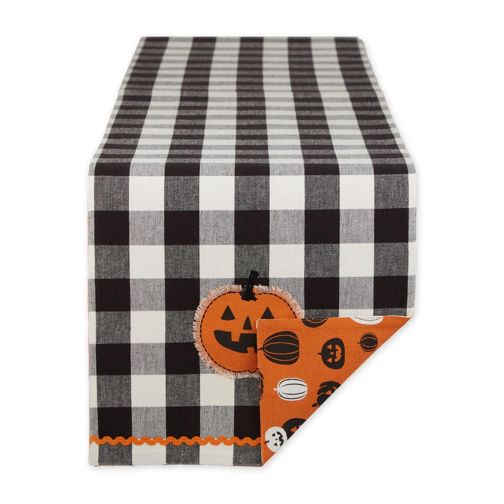 Jack O Lantern Buffalo Check Table Runner