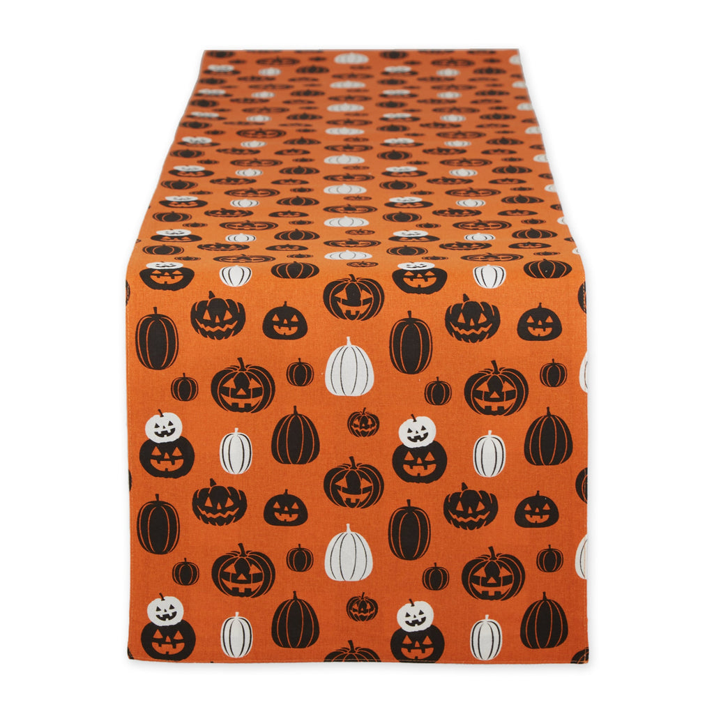 Jack O Lantern Buffalo Check Table Runner