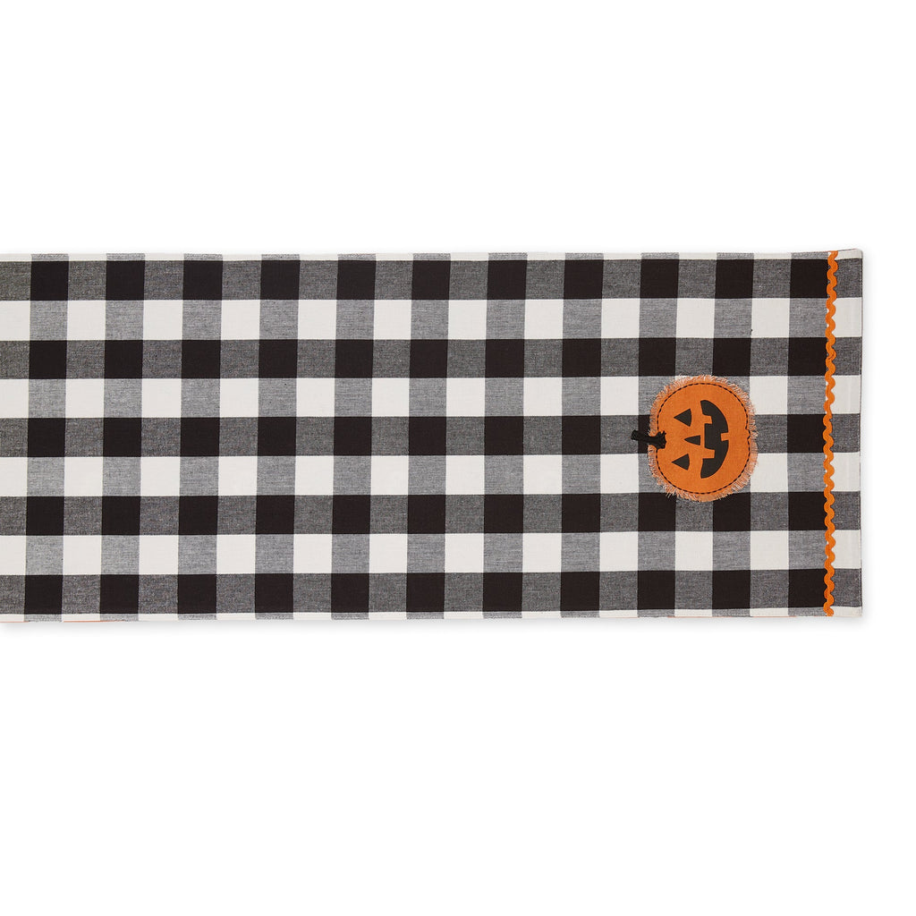 Jack O Lantern Buffalo Check Table Runner