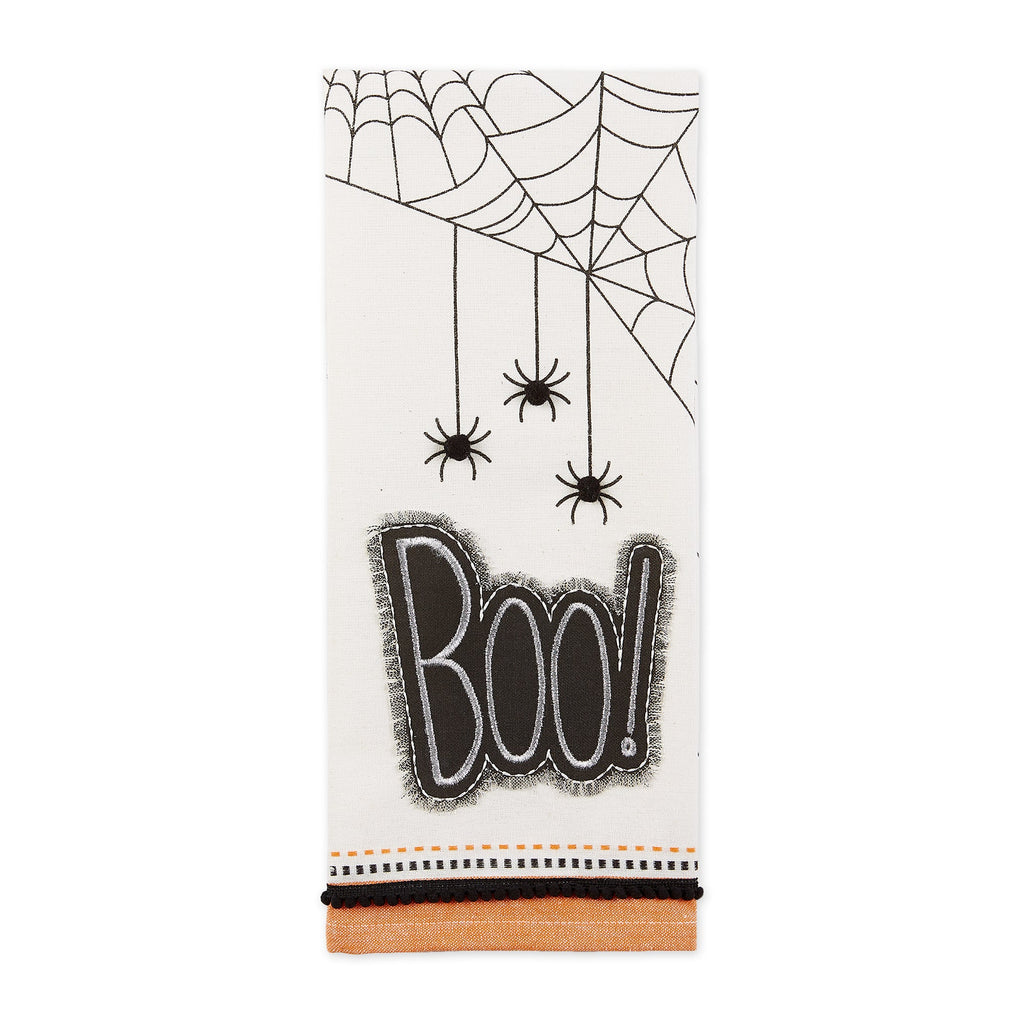 Boo! Spiders Embellished Dishtowel