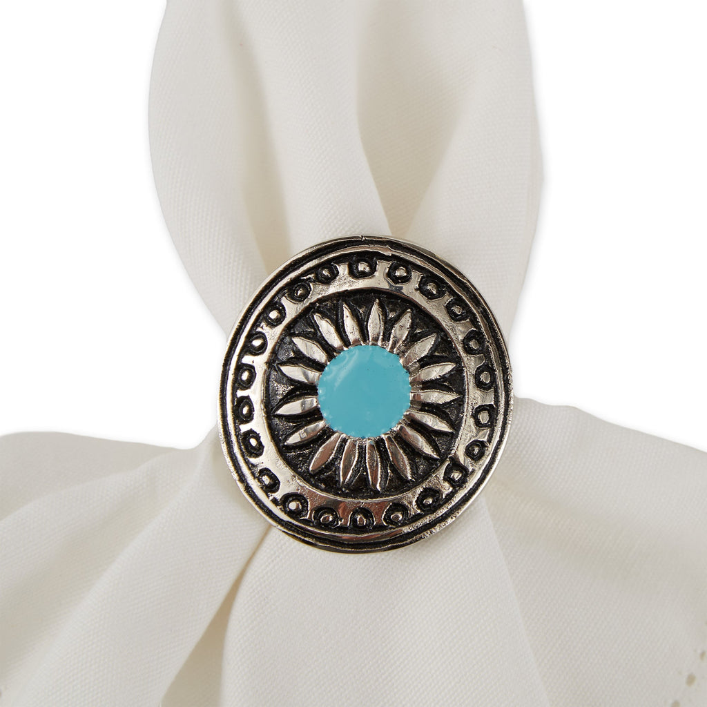 Turquoise Sun Napkin Ring