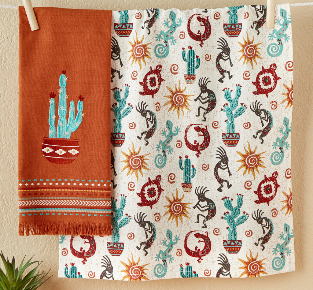 Desert Cactus Dishtowel Set Of 2