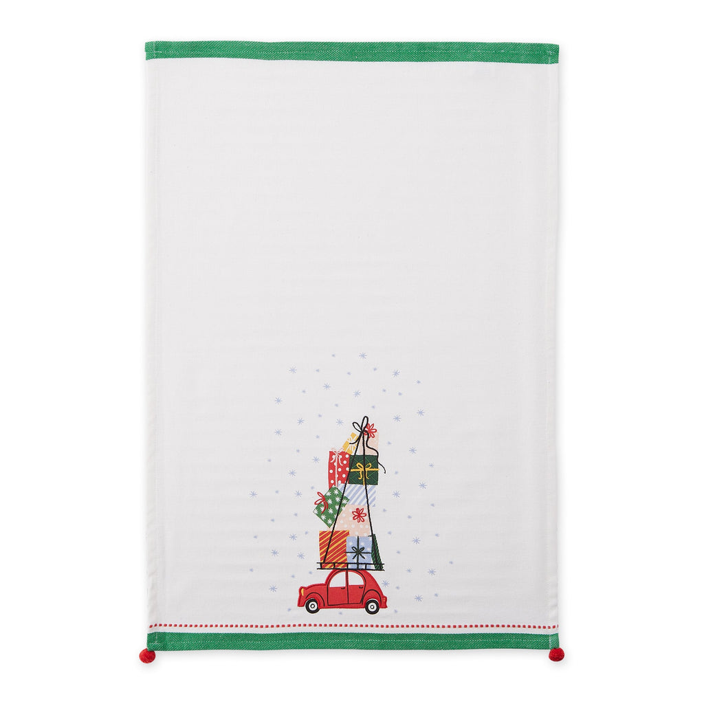 Holiday Hustle Embellished Dishtowel