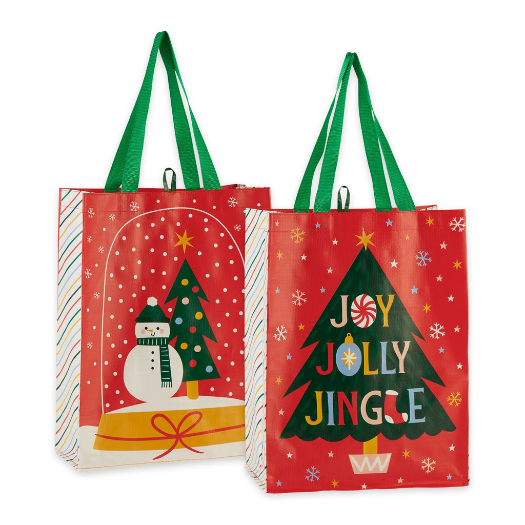 Joy Jolly Jingle Snowglobe Reusable Tote