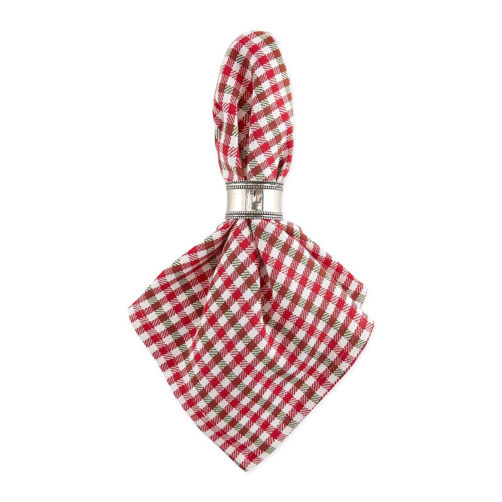 Holiday Houndstooth Plaid Napkin