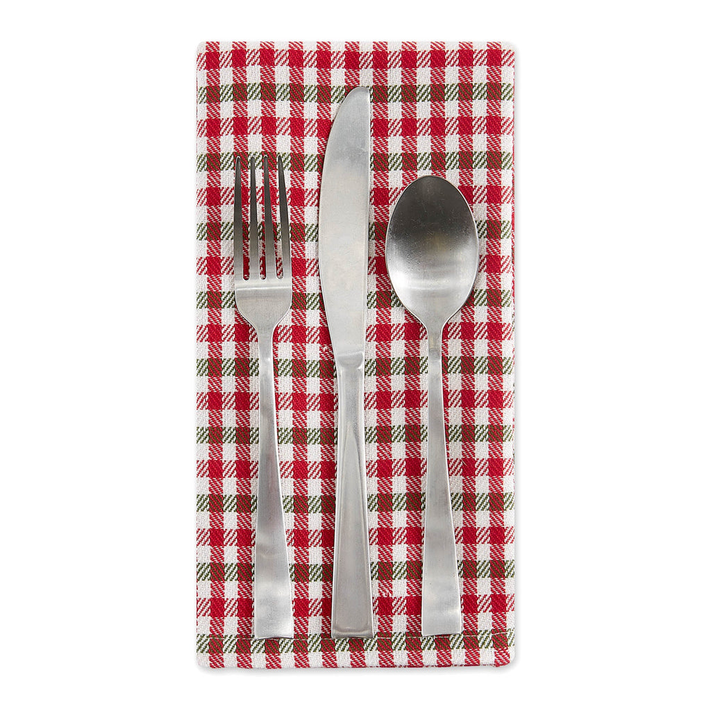 Holiday Houndstooth Plaid Napkin