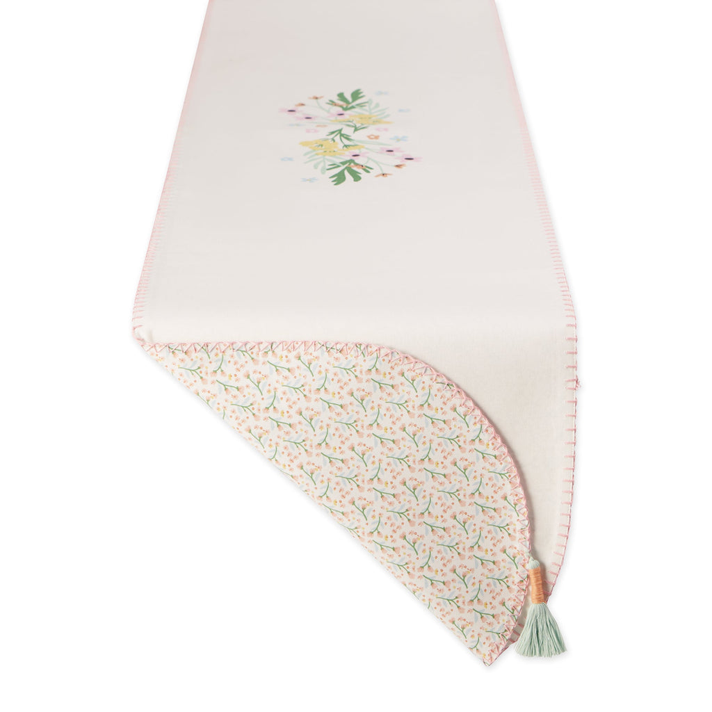 Spring Bunny Embellished Table Runner