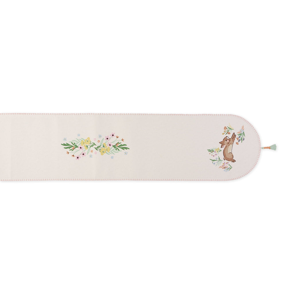 Spring Bunny Embellished Table Runner